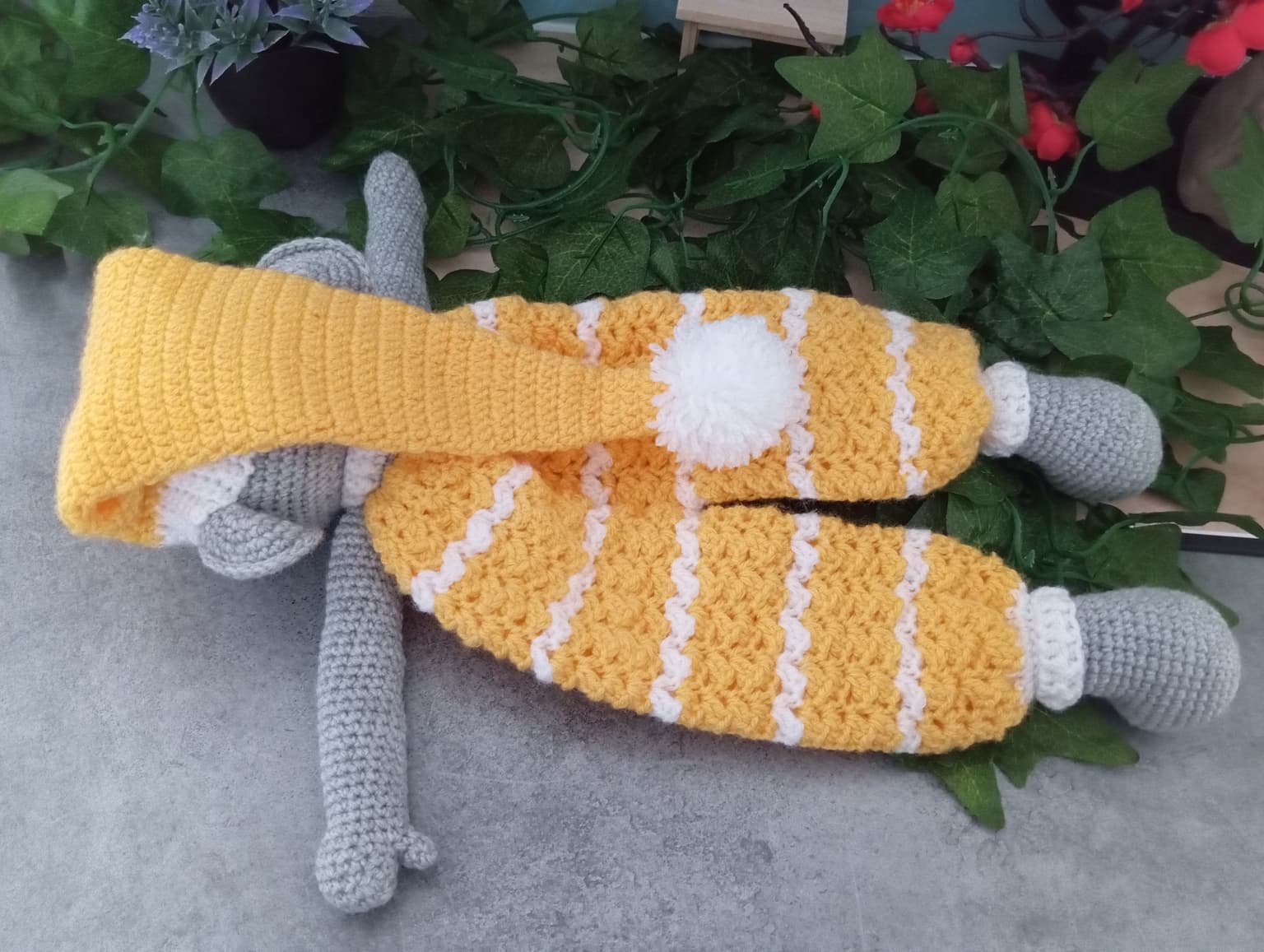 Doudou plat souris jaune