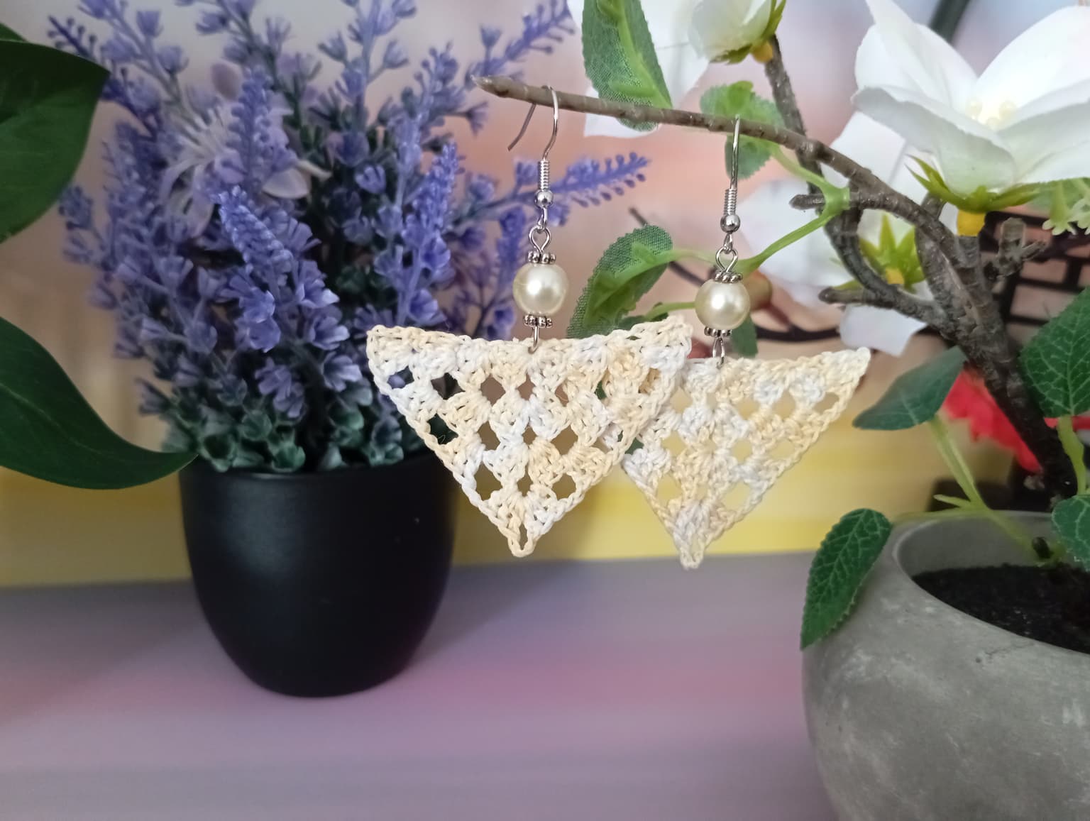 Boucle d'Oreille Jaune dégradé