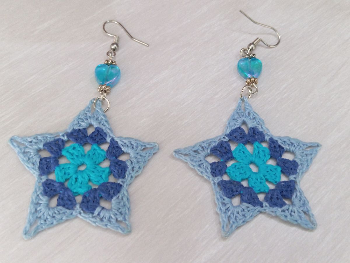 Boucle d'Oreille Bleue