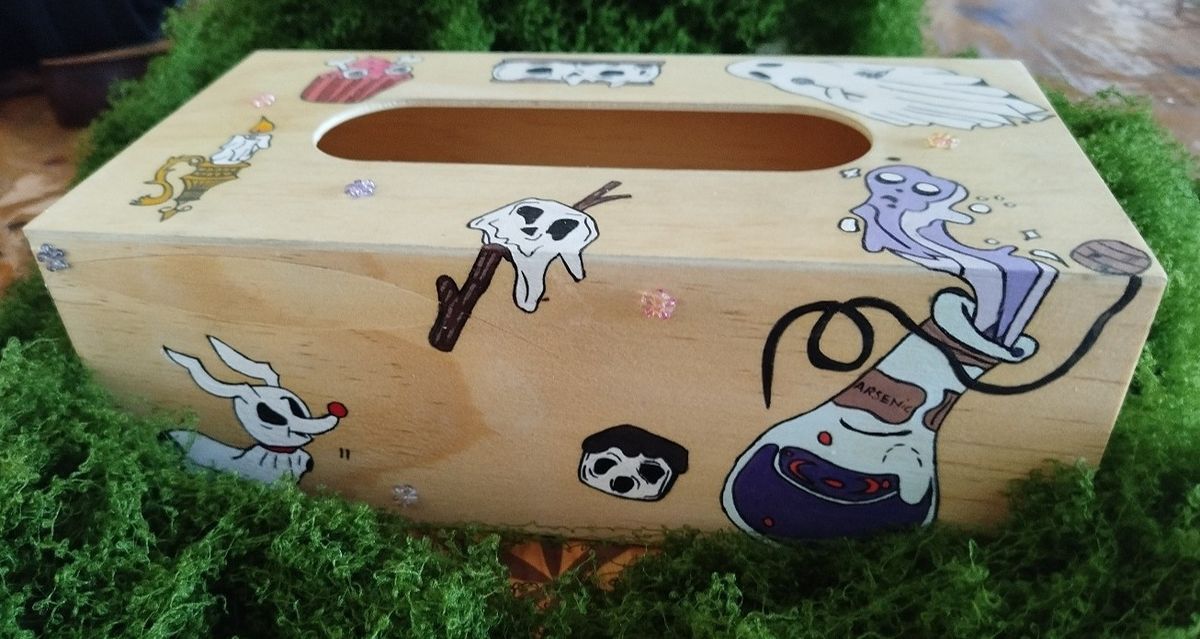 Boîte à mouchoirs artisanale – Halloween enchanté