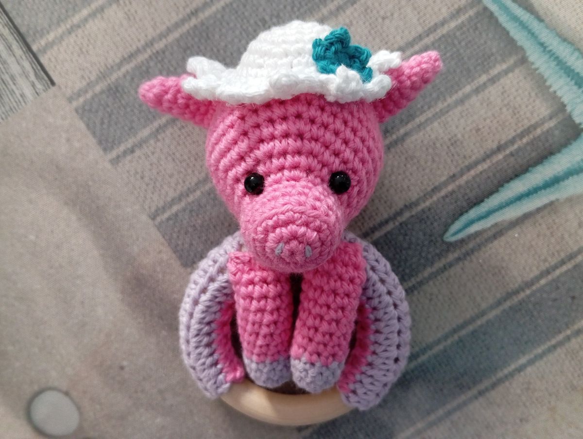 Hochet Cochon rose