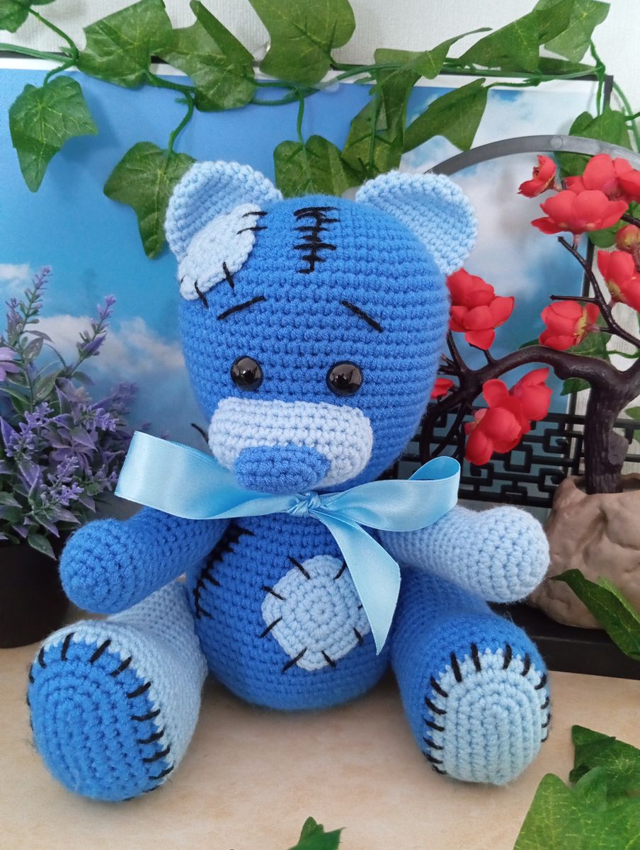 Ours Teddy Bear bleu/bleu ciel