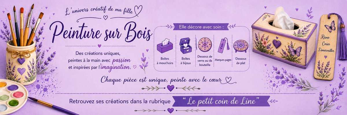 Les peintures sur bois de ma fille