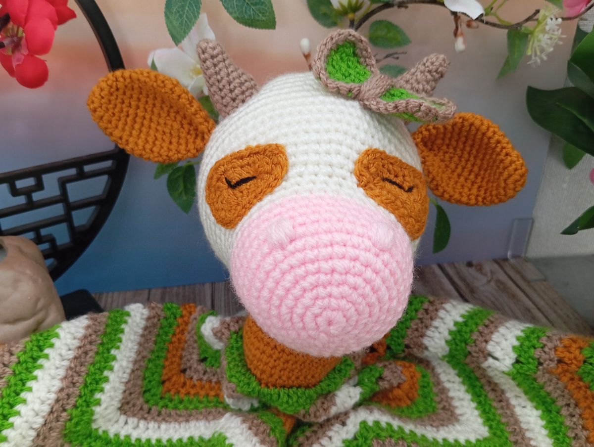 Doudou endormi Vache