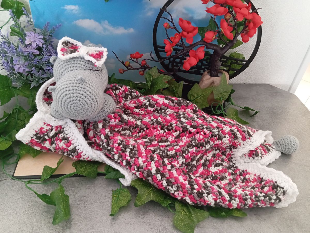 Doudou endormi Hippopotame