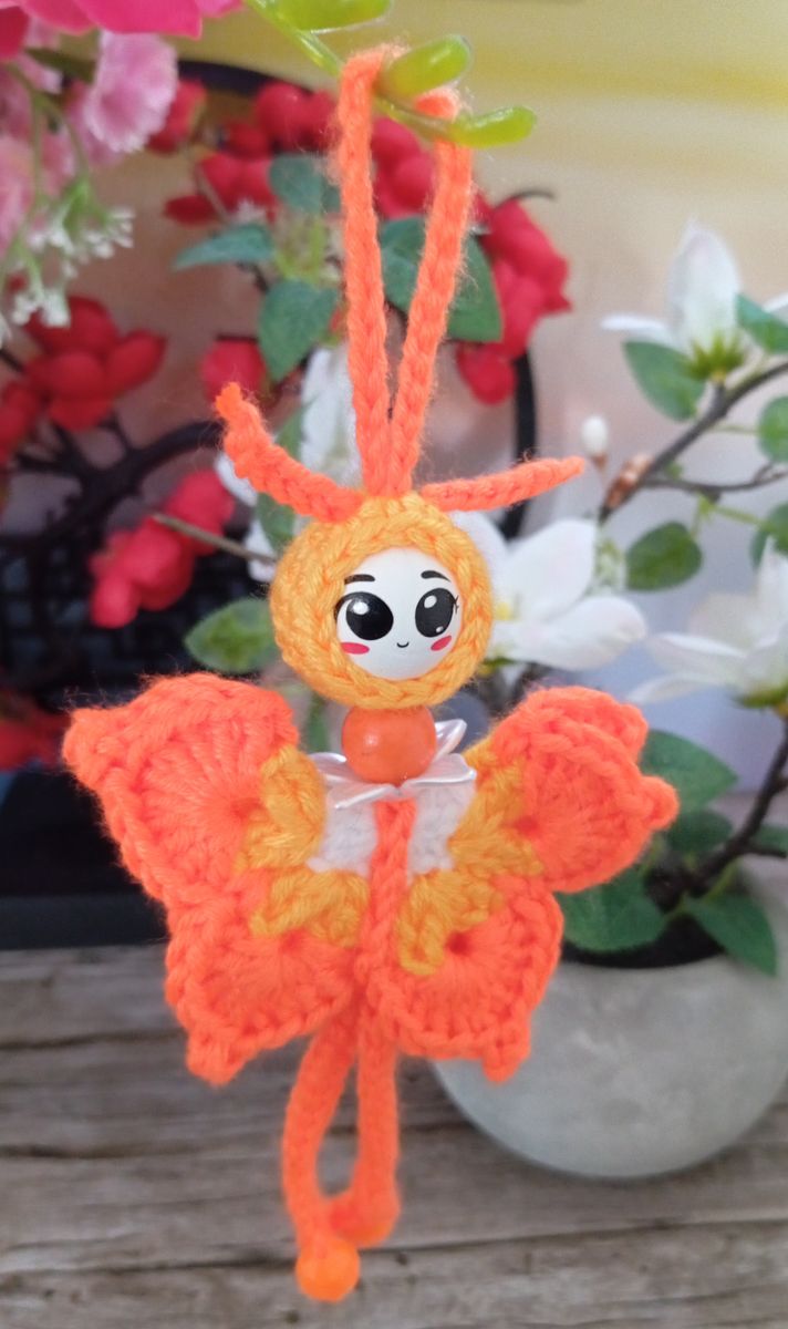 Petite fée porte-bonheur orange