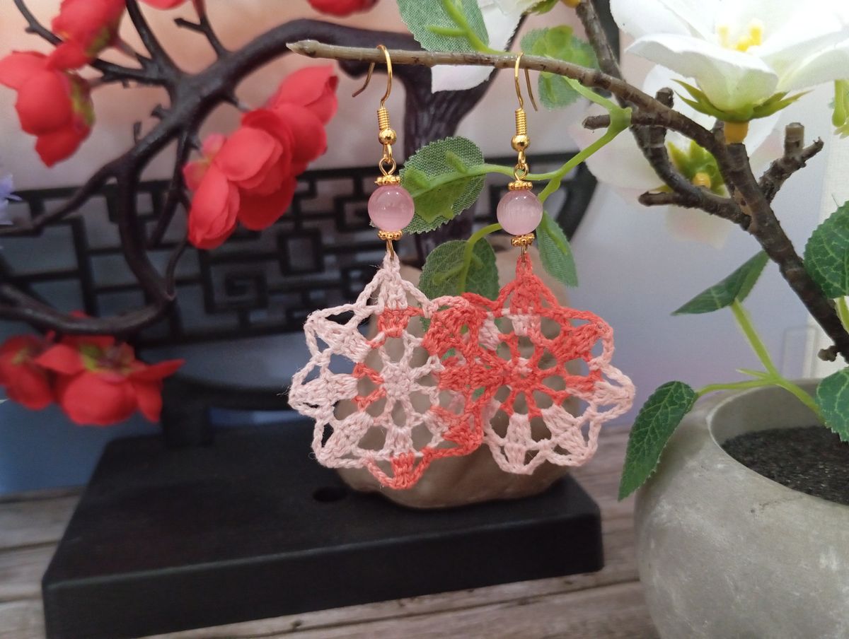 Boucle d'Oreille orange dégradé