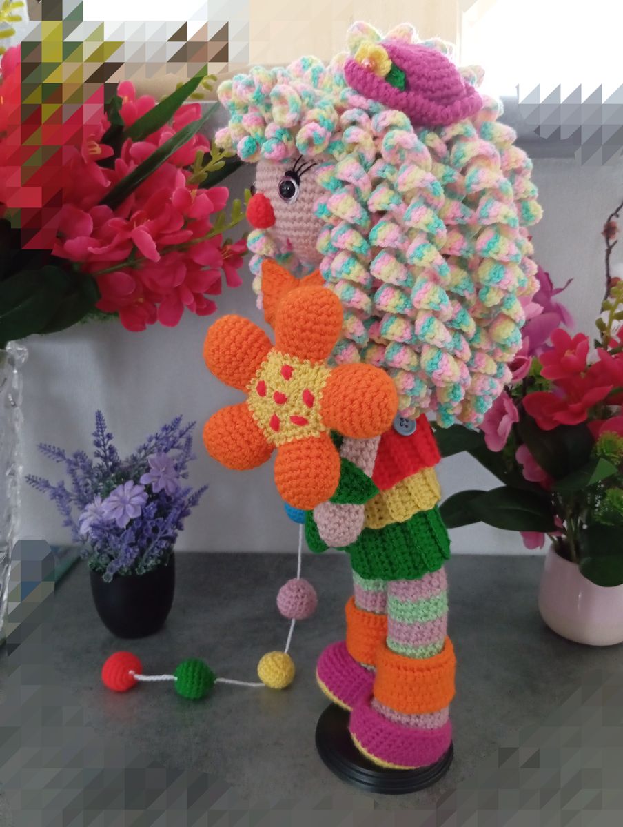 Poupée Amigurumi Clown