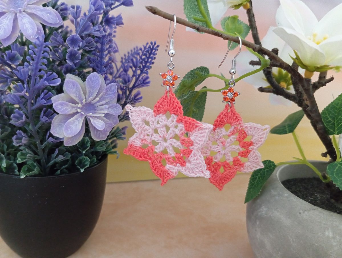 Boucle d'Oreille Orange dégradé
