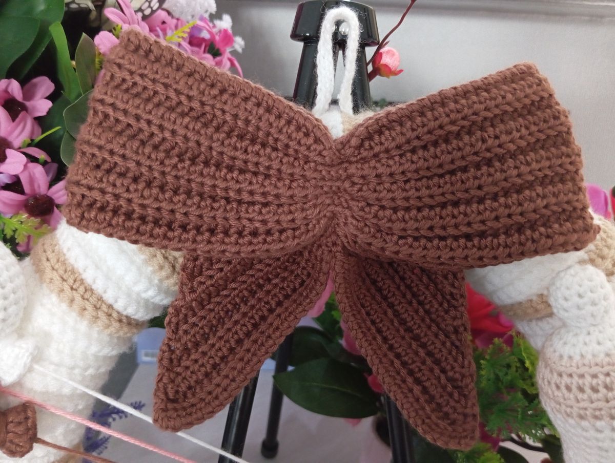 Couronne de naissance marron/beige/blanche