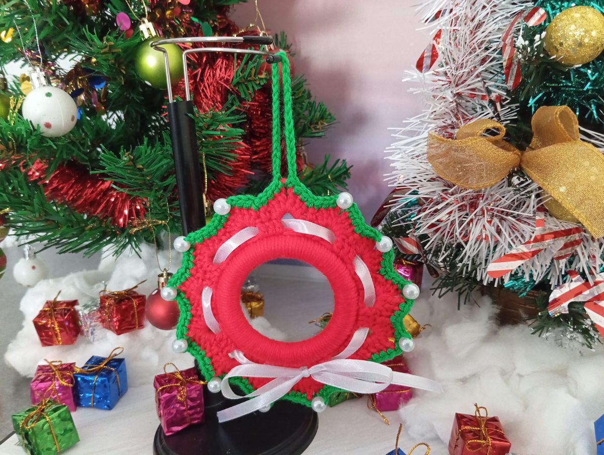 Petite couronne de Noël rouge/verte