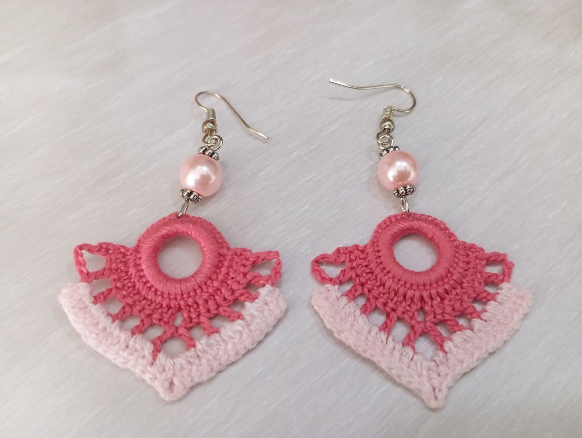 Boucle d'Oreille Rose