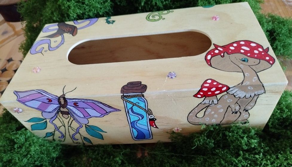 Boîte à mouchoirs artisanale – Univers Mystique