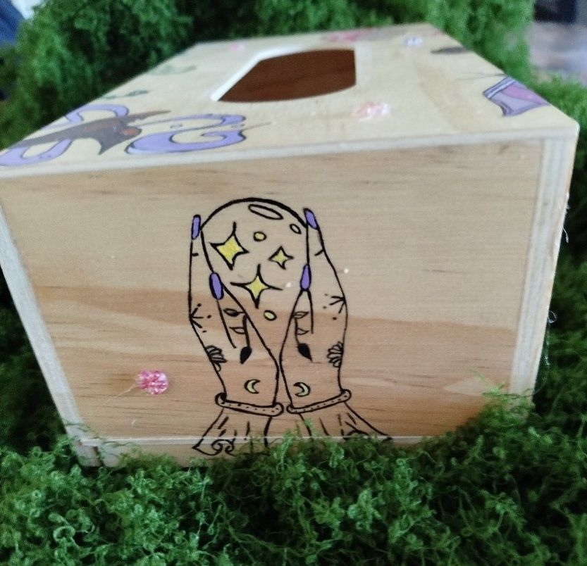 Boîte à mouchoirs artisanale – Univers Mystique