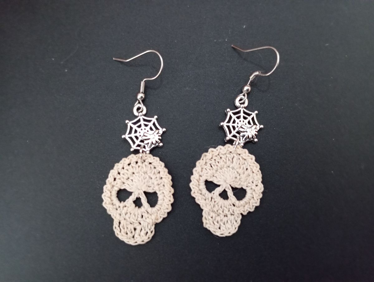 Boucle d'Oreille Halloween Crâne