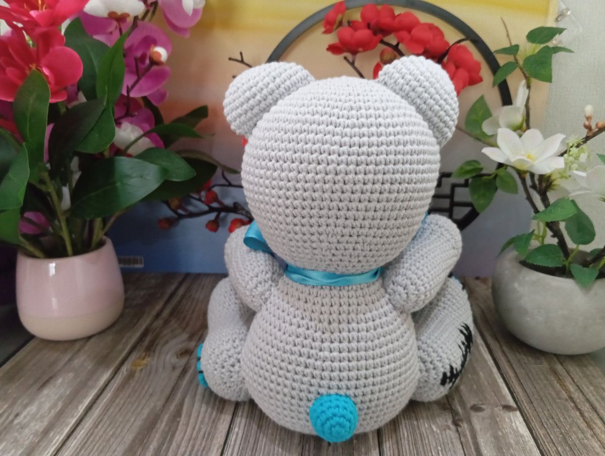 Ours Teddy Bear gris/bleu