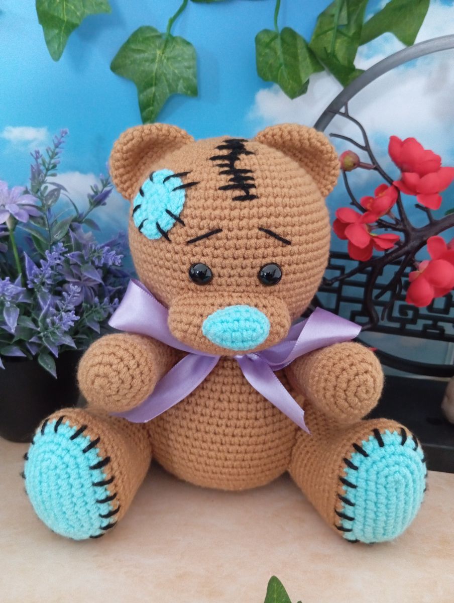Ours Teddy Bear marron/bleu