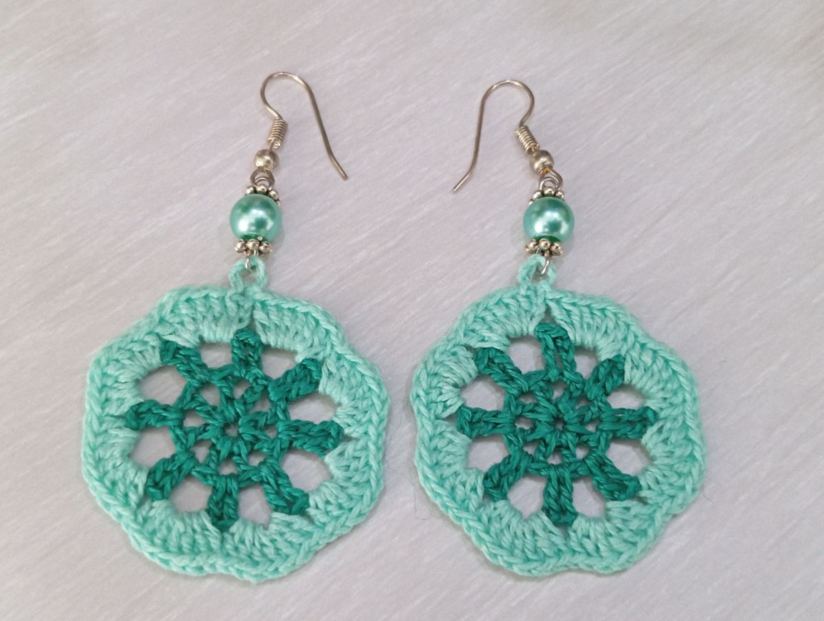 Boucle d'Oreille Verte