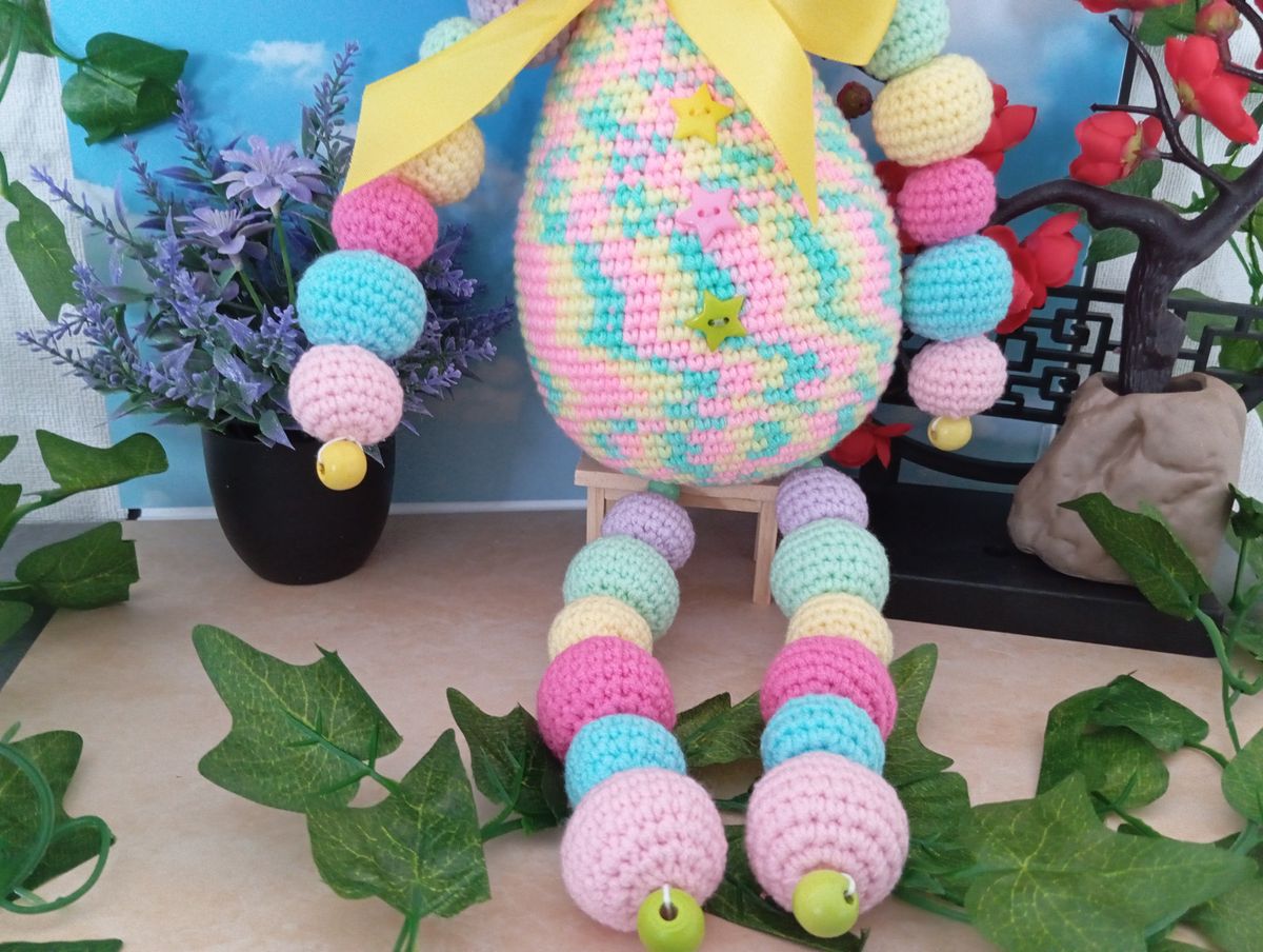 Chat "Boules" Amigurumi Pastel