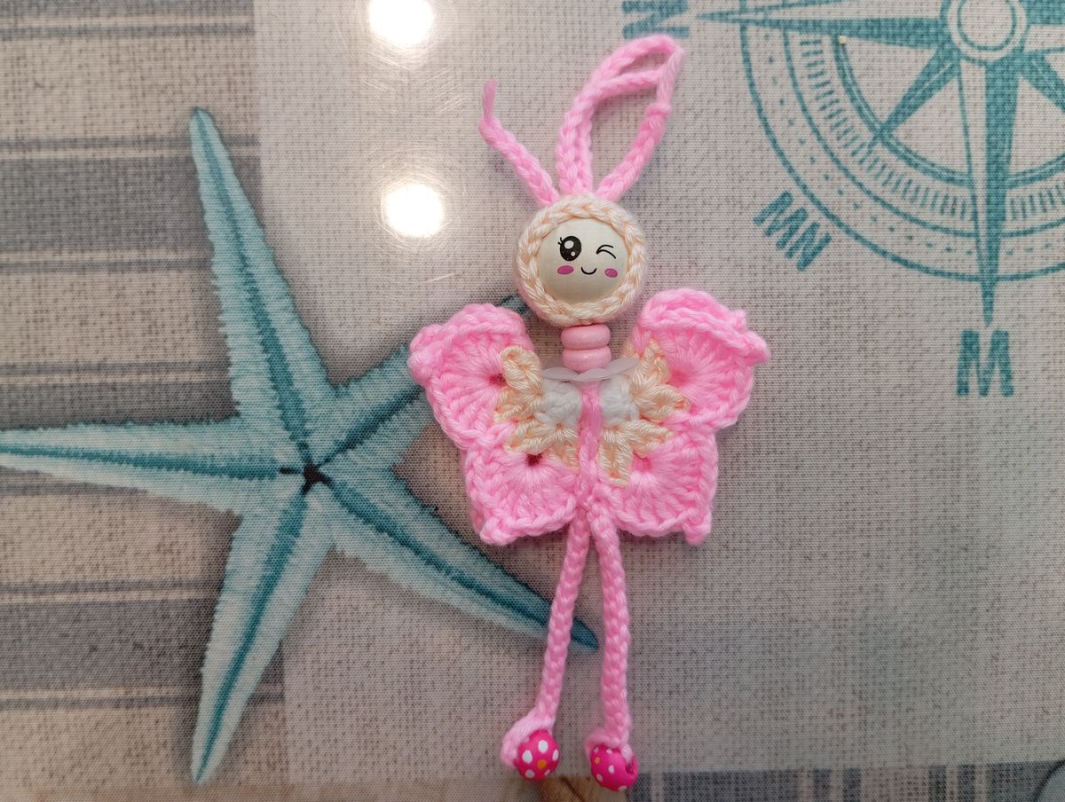 Petite fée porte-bonheur rose clair
