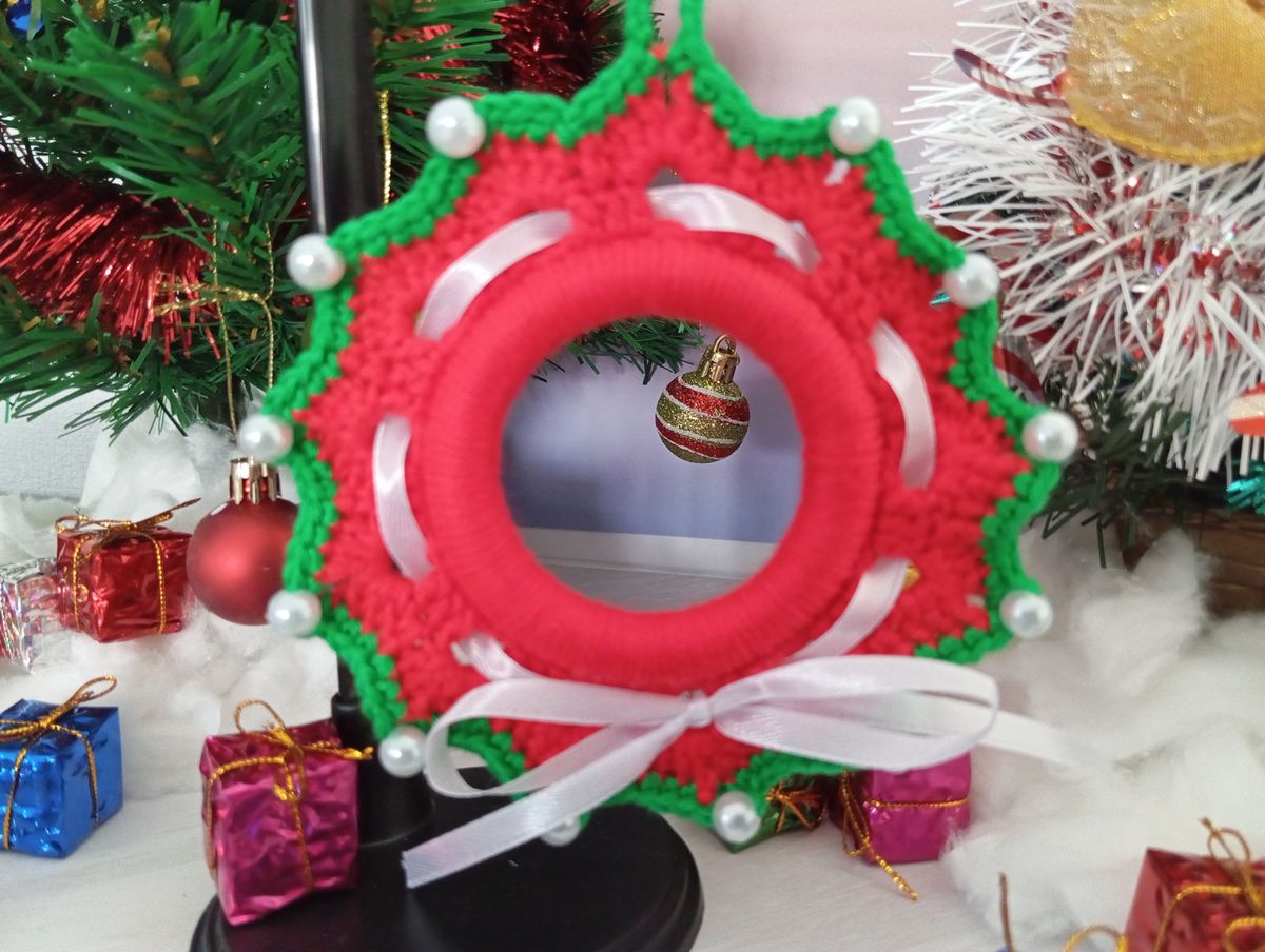 Petite couronne de Noël rouge/verte