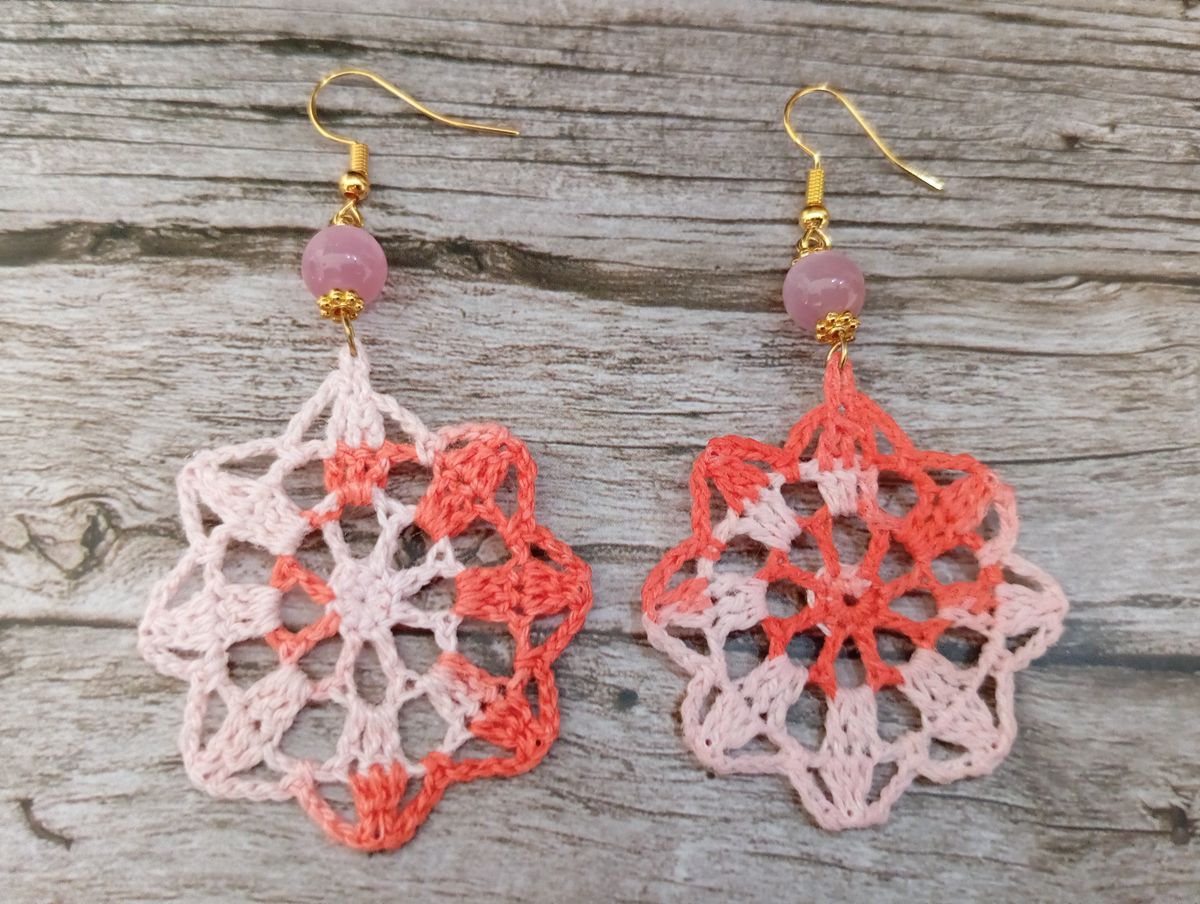 Boucle d'Oreille orange dégradé