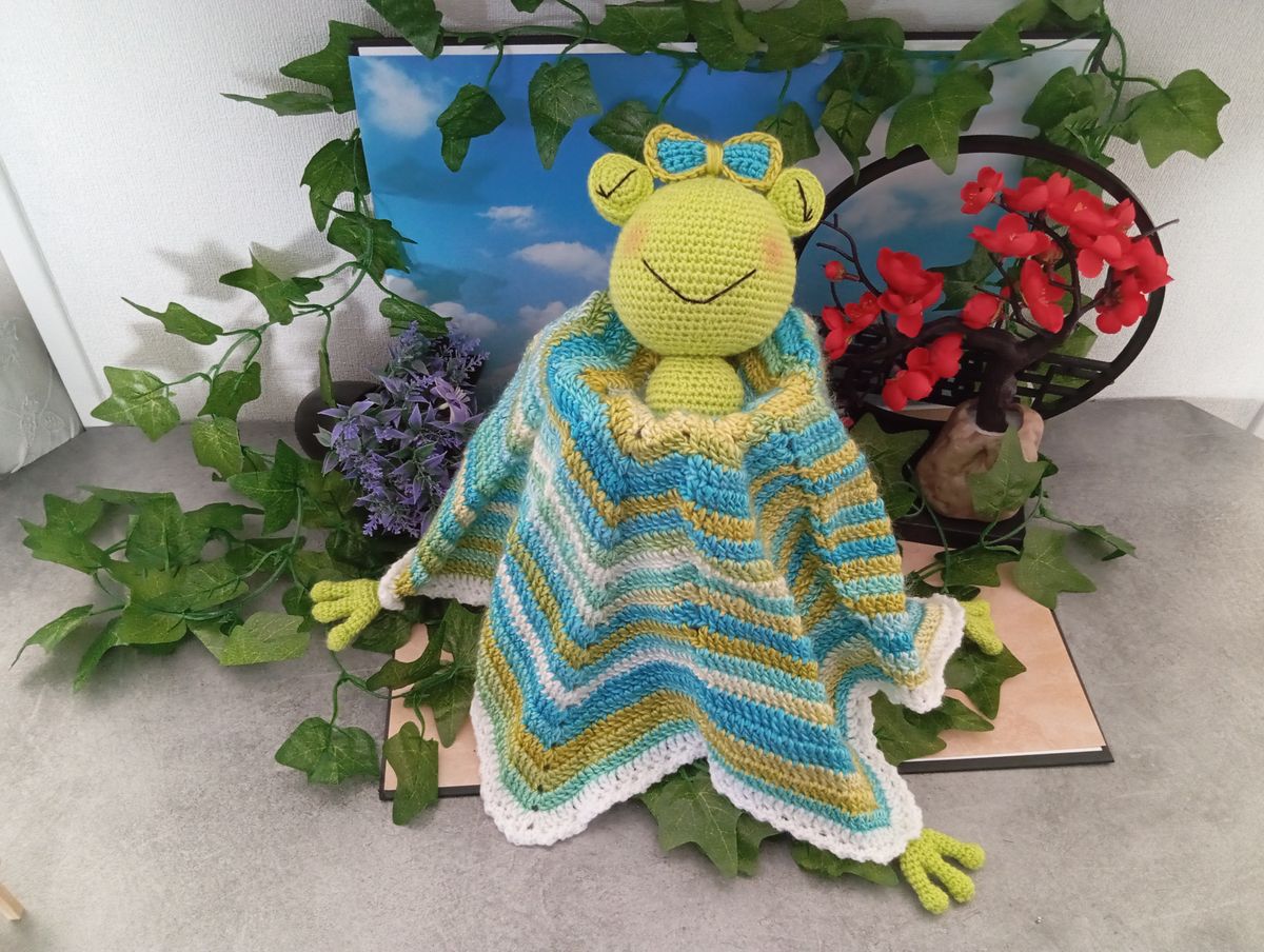 Doudou endormi Grenouille