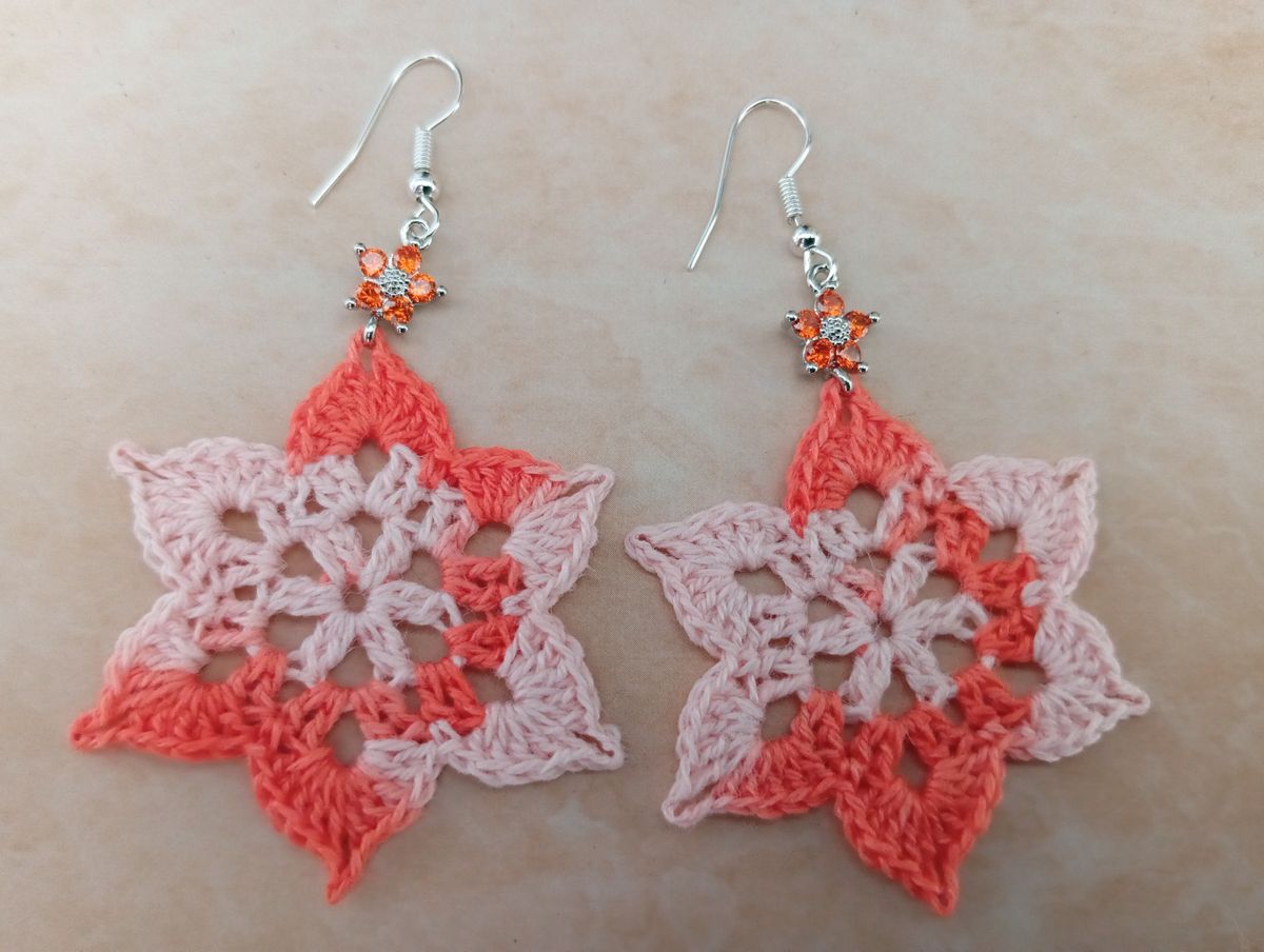 Boucle d'Oreille Orange dégradé