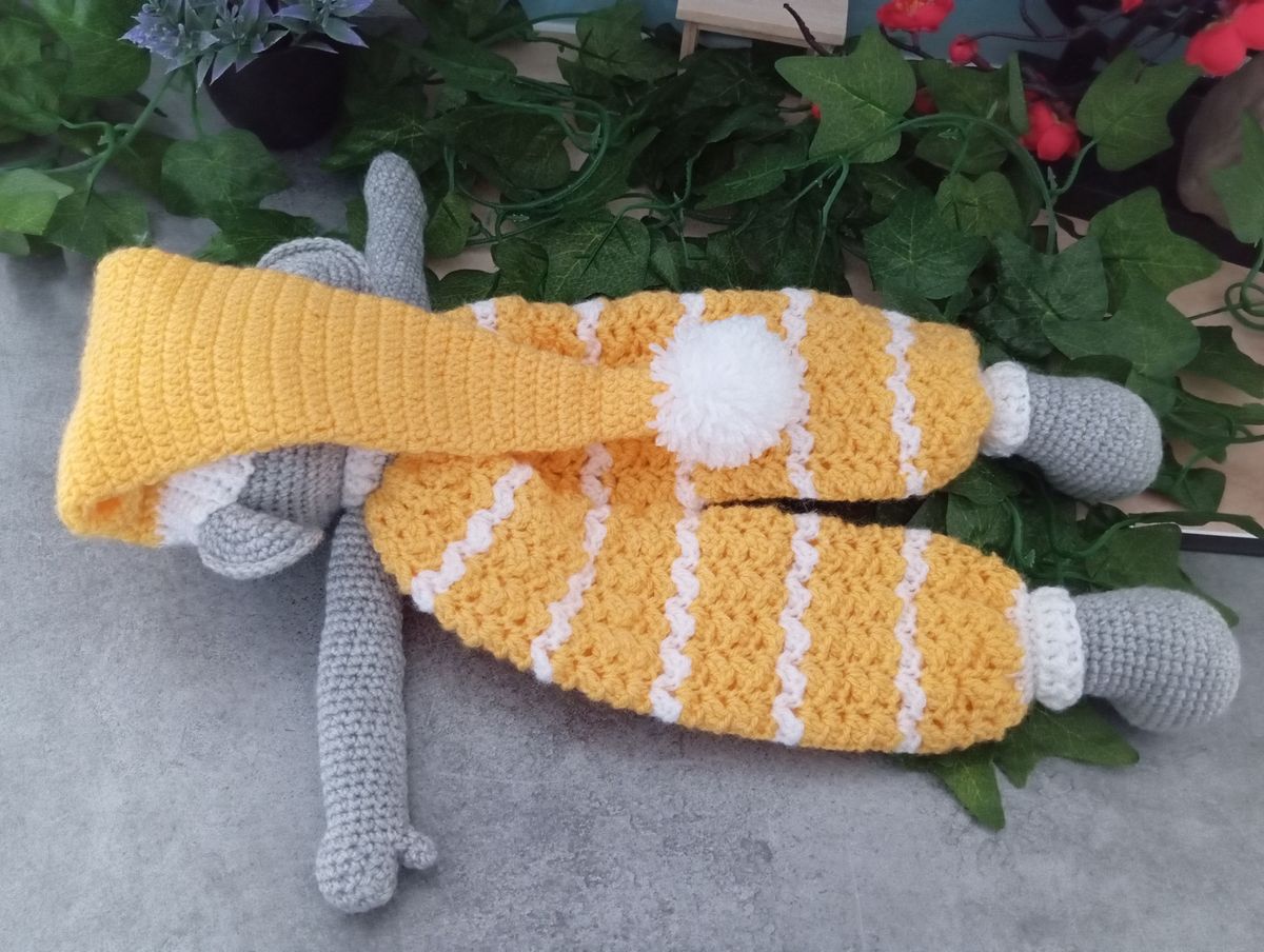 Doudou plat souris jaune