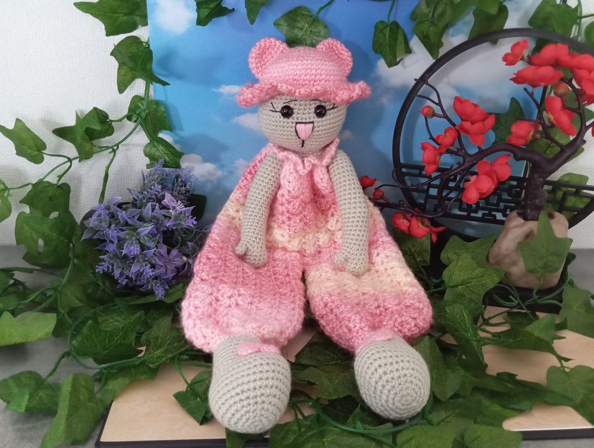 Doudou plat N'Ours Rose
