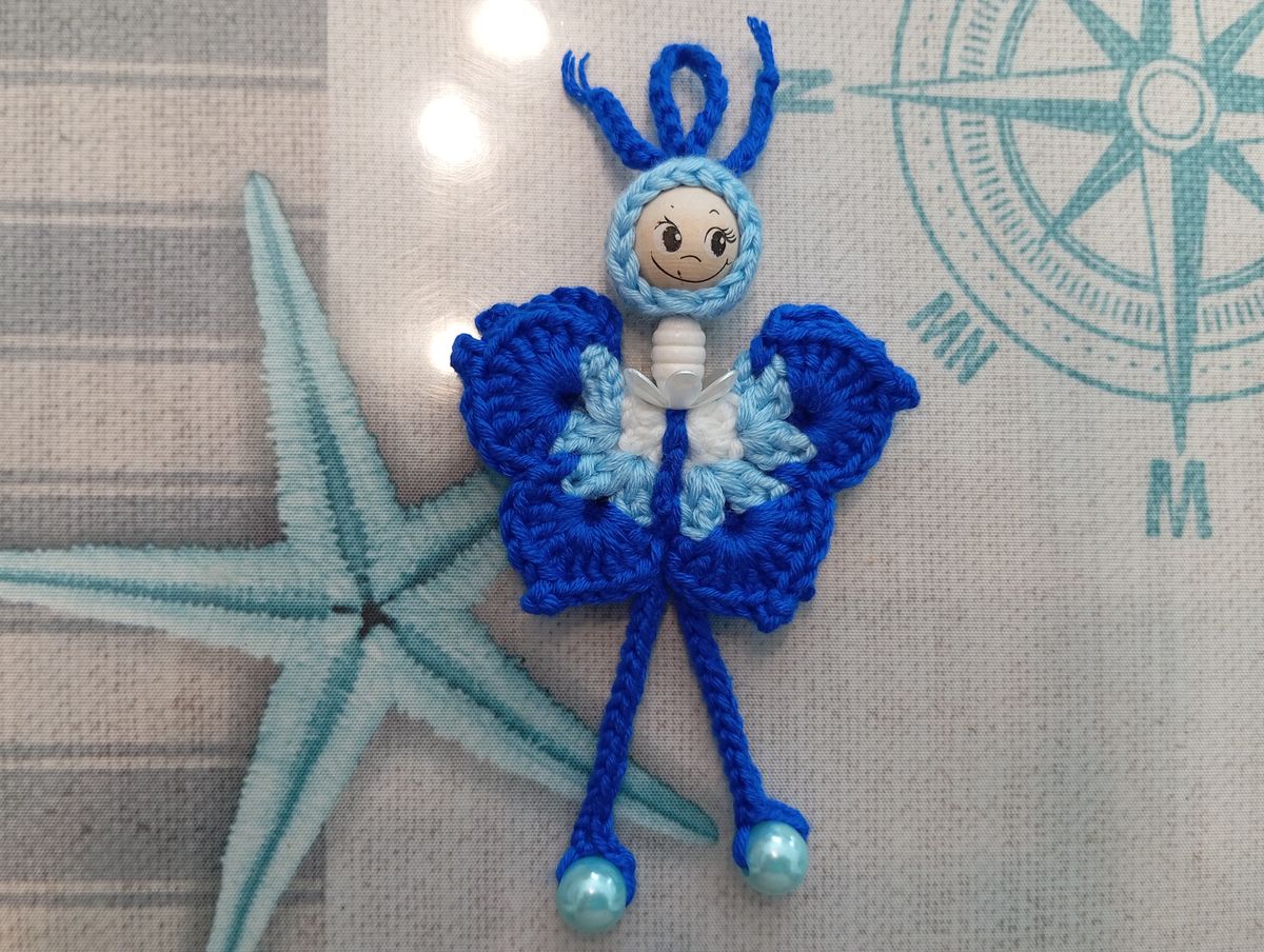 Petite fée porte-bonheur bleu