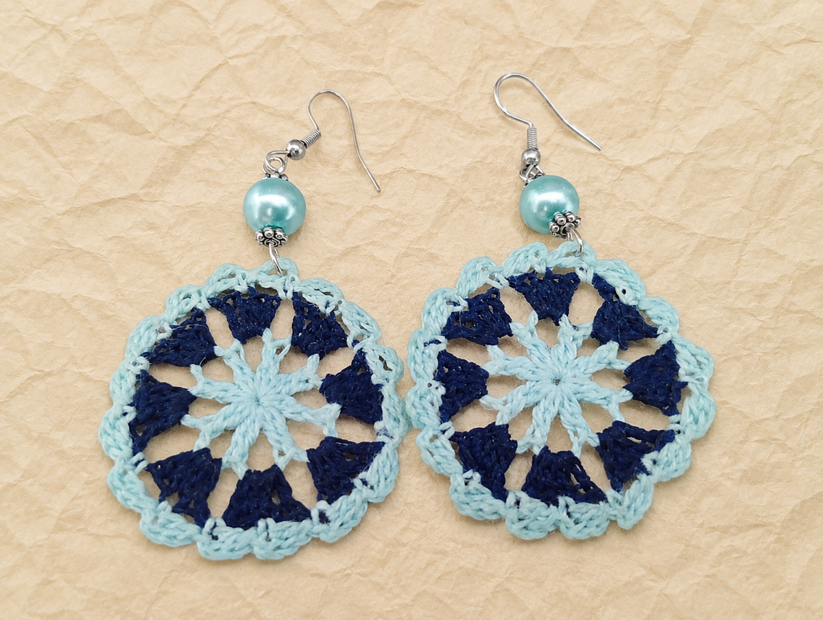 Boucle d'Oreille bleue/bleue ciel