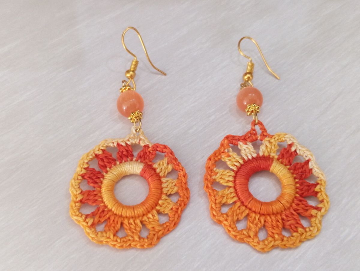Boucle d'Oreille Orange dégradé