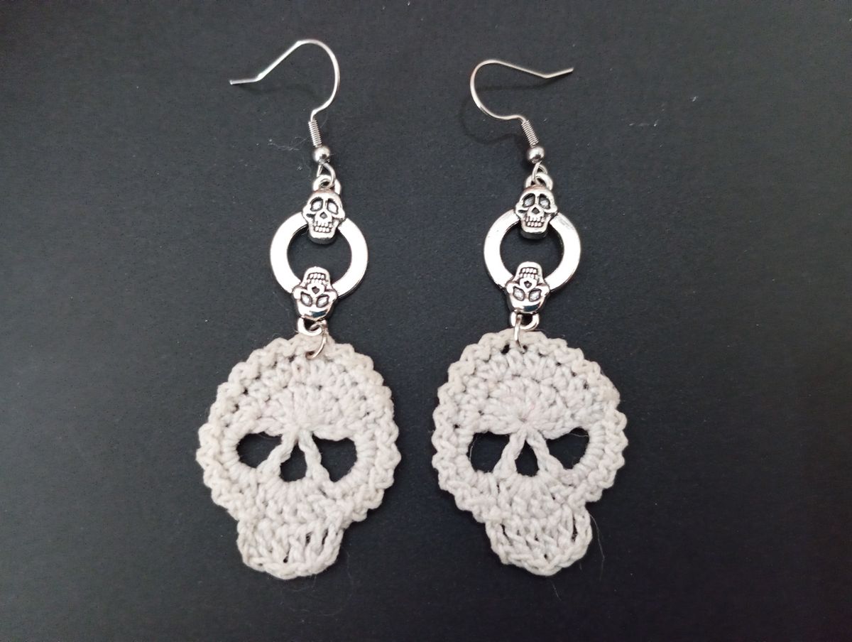 Boucle d'Oreille Halloween Crâne