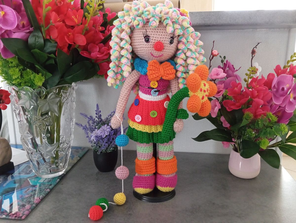 Poupée Amigurumi Clown