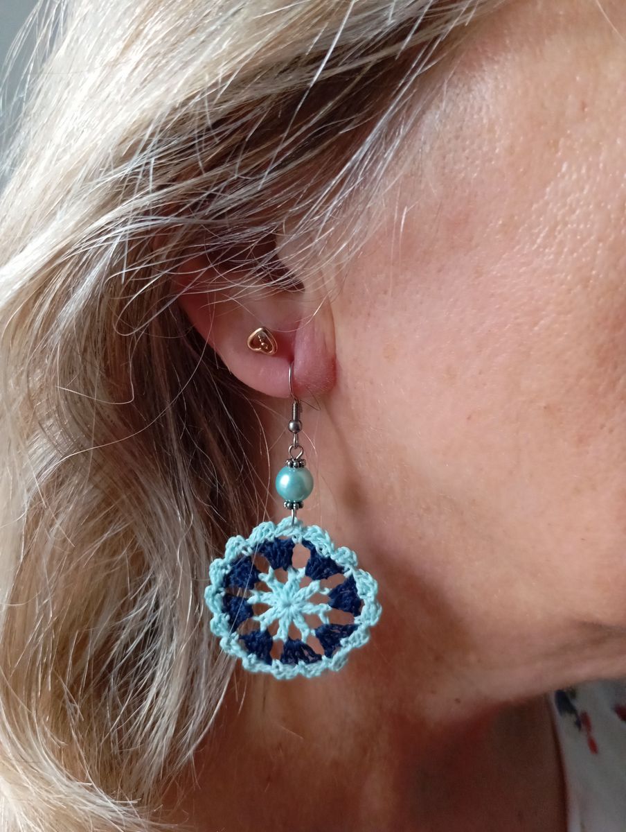 Boucle d'Oreille bleue/bleue ciel