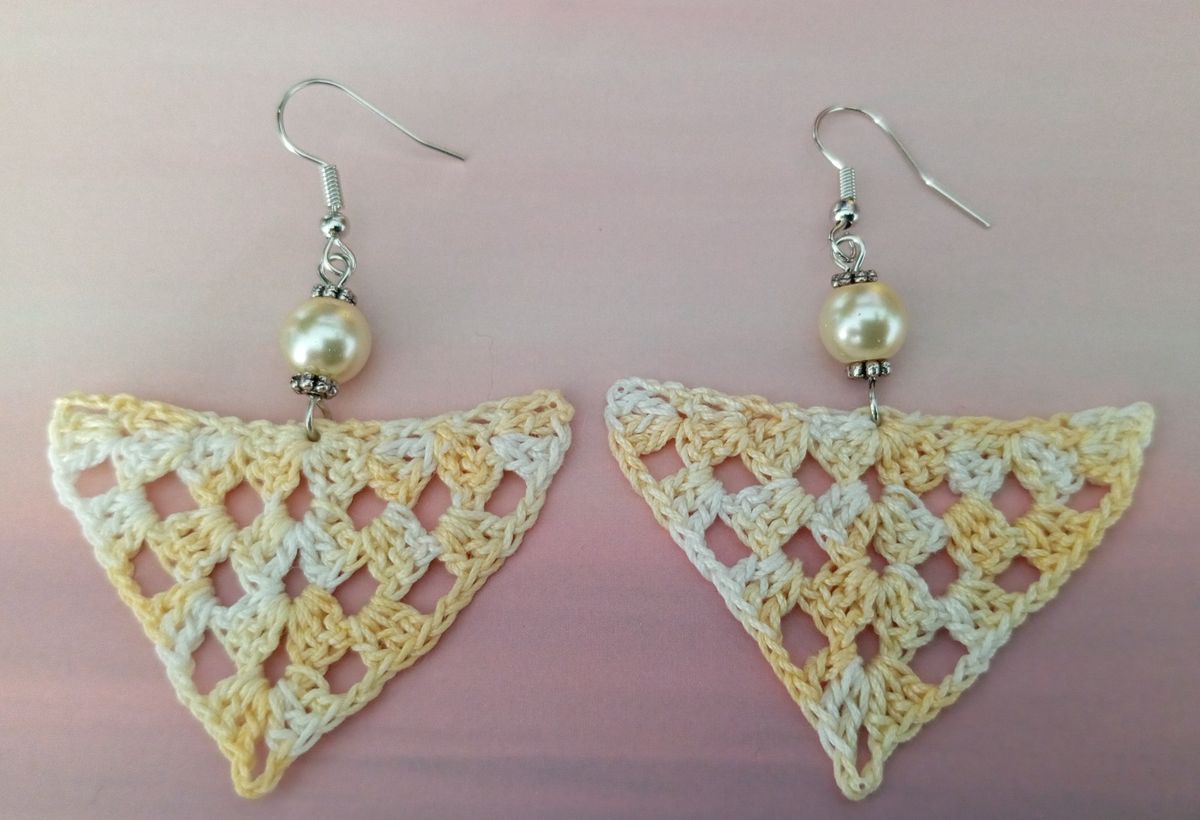 Boucle d'Oreille Jaune dégradé