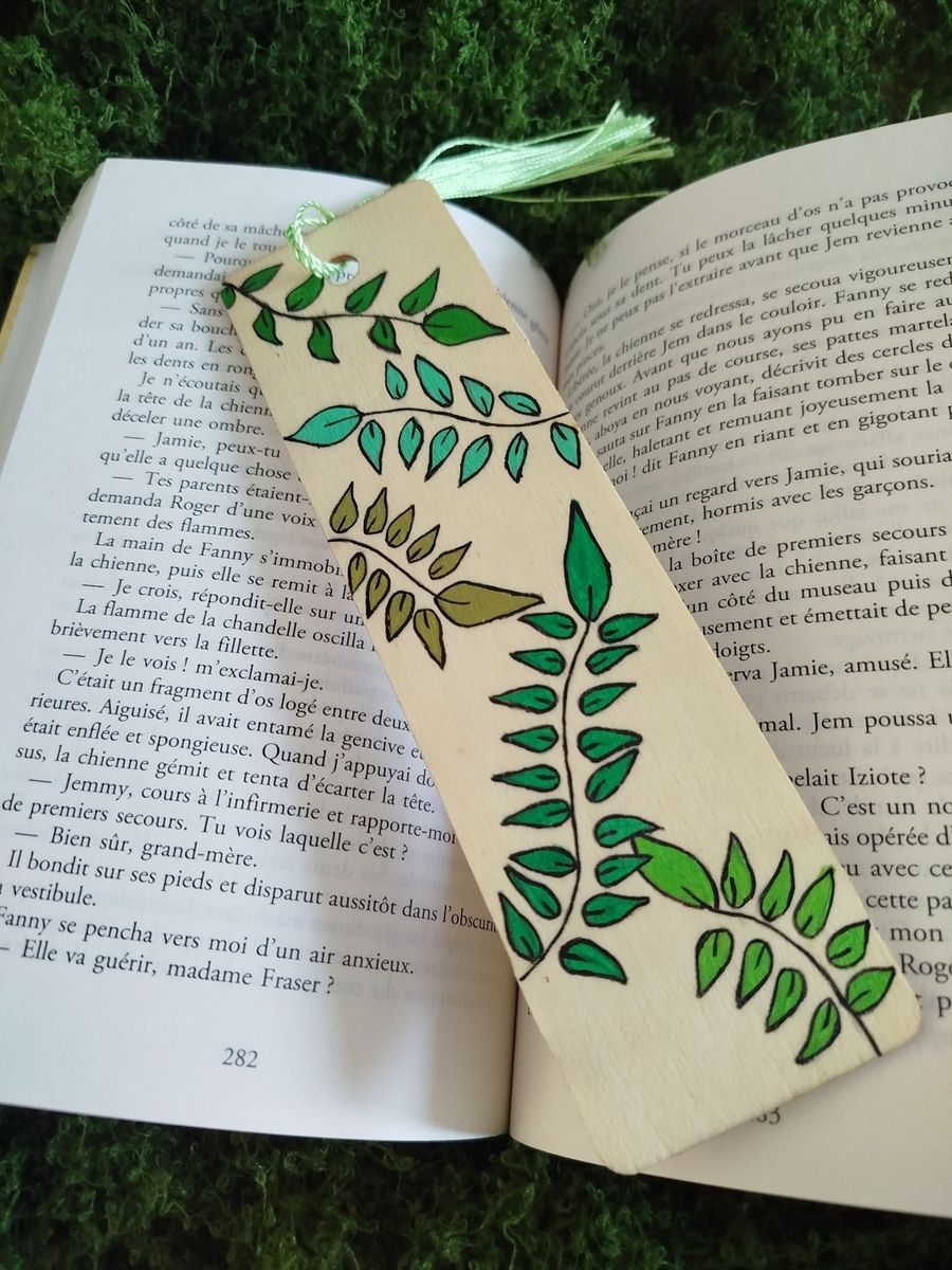 Marque-page artisanal – Évasion végétale 