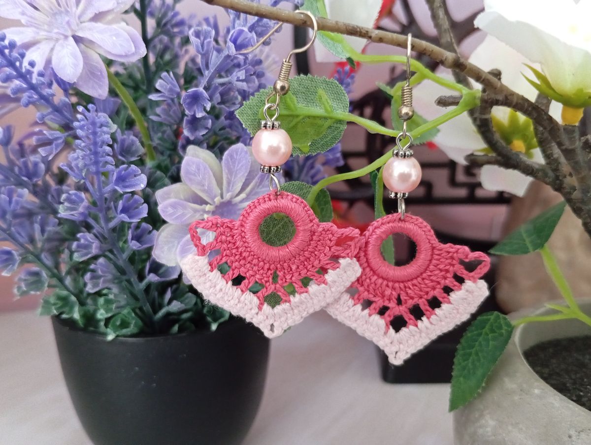 Boucle d'Oreille Rose