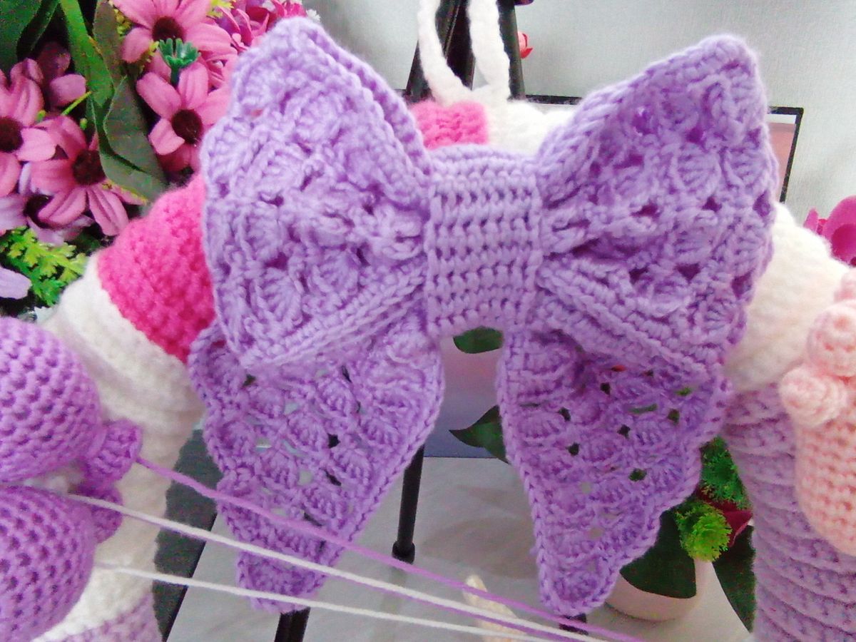 Couronne de naissance blanche/lilas/rose/jaune